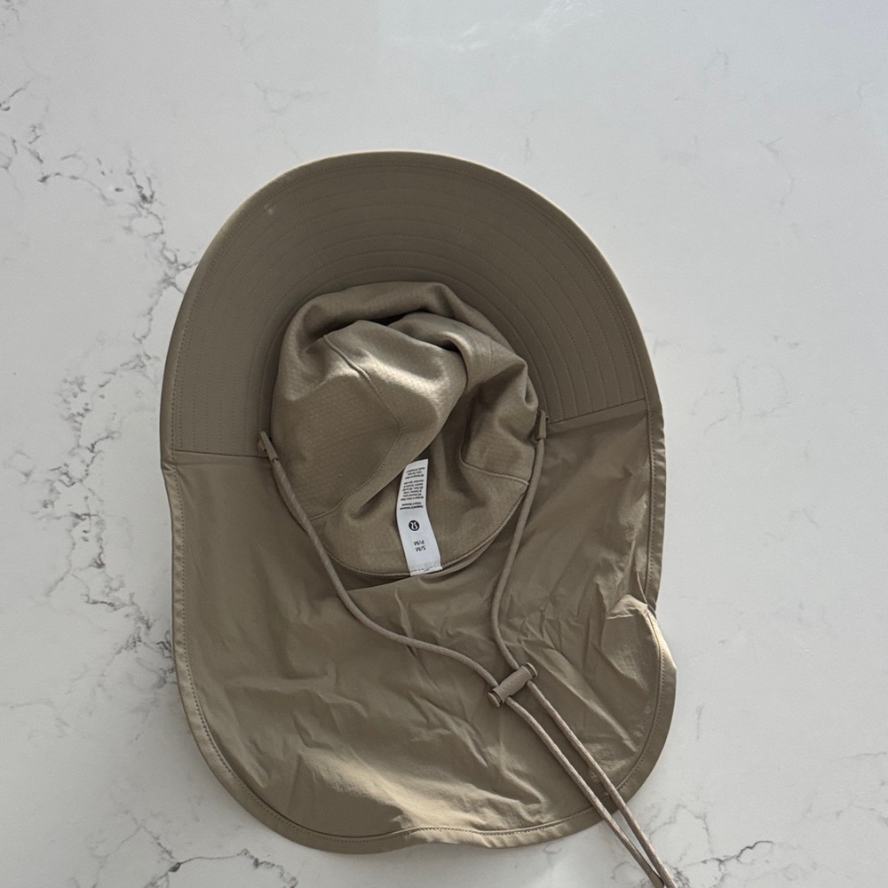 NWOT Lululemon athletica Tan Sun Hat with UPF 50 in sheer oak color - Picture 4 of 8